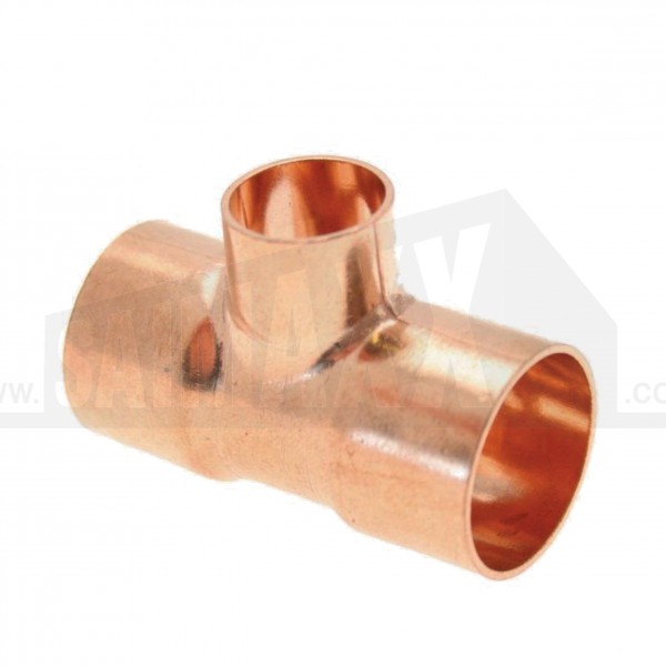Endfeed Copper Centre Reducing Tee 28x28x22mm (L-2-R-2-C)