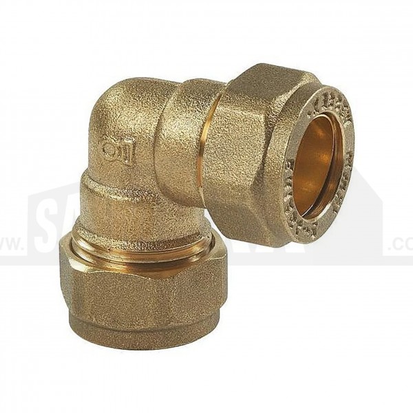 Compression Brass 90 Degree Elbow (Bend) 15mm