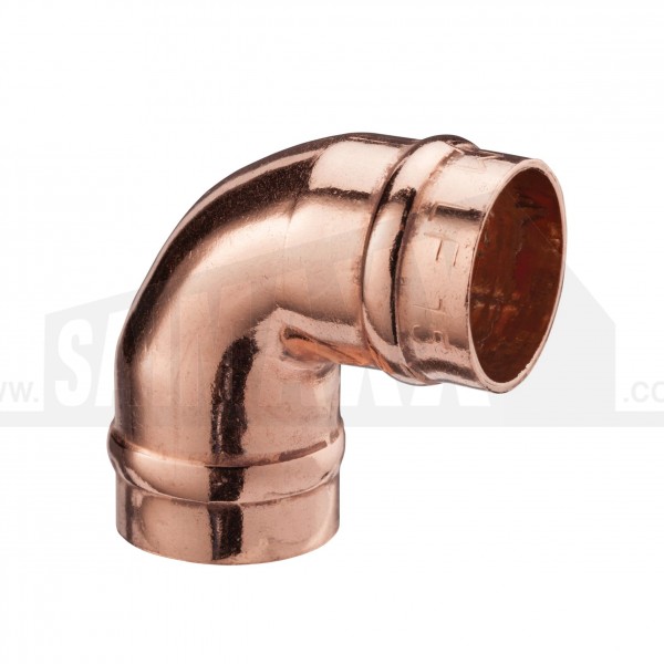 Solder Ring Copper 90deg Elbow Bend 22mm