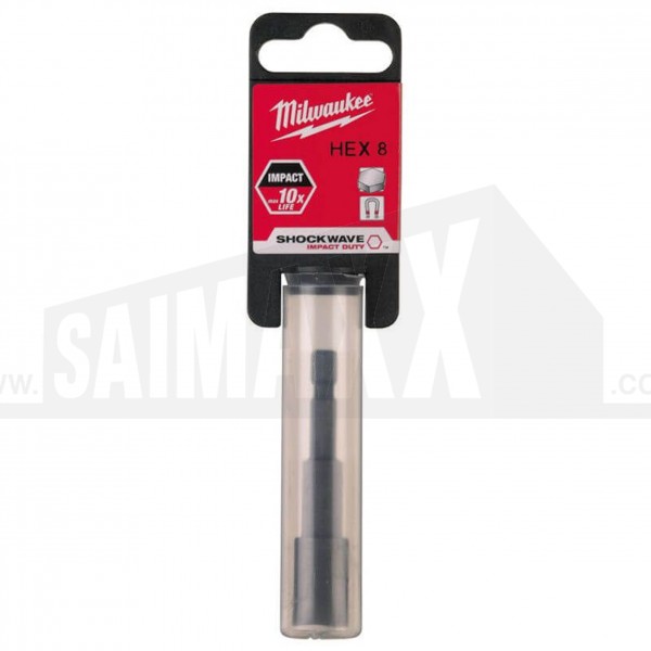 Milwaukee Shockwave Impact Duty Magnetic Nut Driver 1/4" Hex x 8.0mm