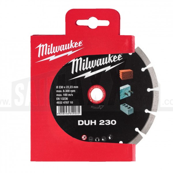Milwaukee DUH LASER WELDED SEGMENTED Diamond Cutting Blade 230mm (9")