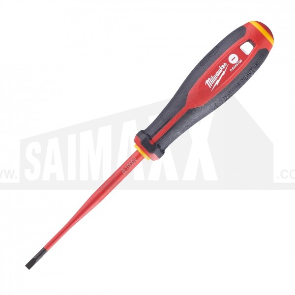 Milwaukee Tri-Lobe VDE ( ELECTRICIANS ) SLOTTED Single Screwdriver 4mm