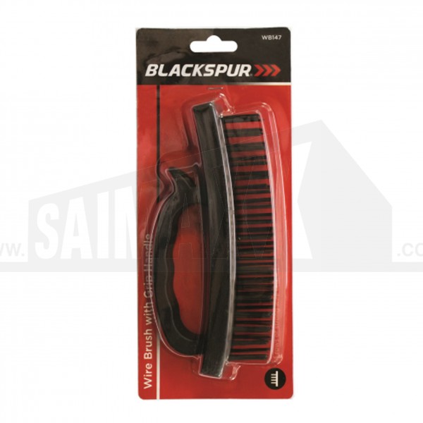 Blackspur 4 Row Plastic Wire Brush with Grip Handle