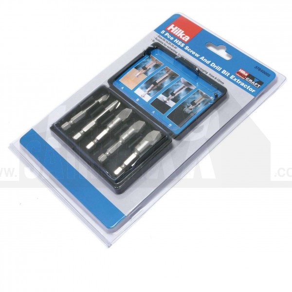 Hilka 5pc HSS Screw and Drill Bit EXTRACTOR Set