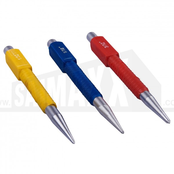 Amtech 3pc CENTRE Punch Set (Multi-Coloured)
