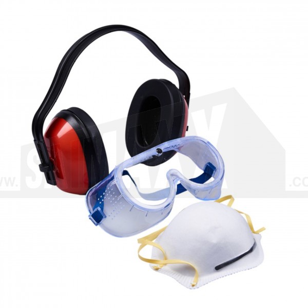 Amtech 3pc DIY Protection Set (Contains Goggles, Mask & Ear Defenders)