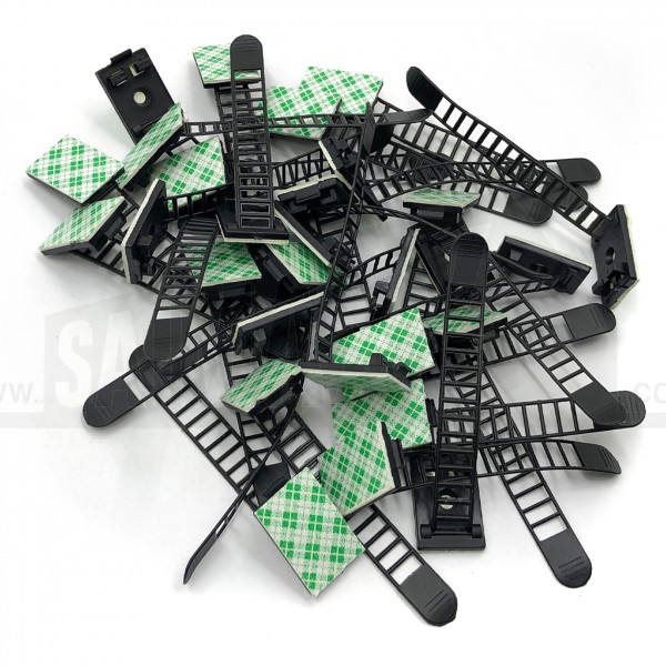 Amtech 30pcs Self-Adhesive Cable Clip Set