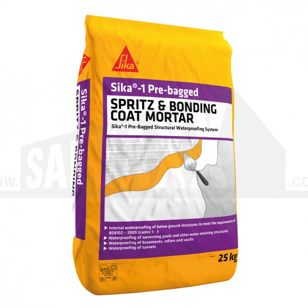 Sika-1 Pre-Bagged Waterproofing Spritz & Bonding Coat Mortar 25Kg