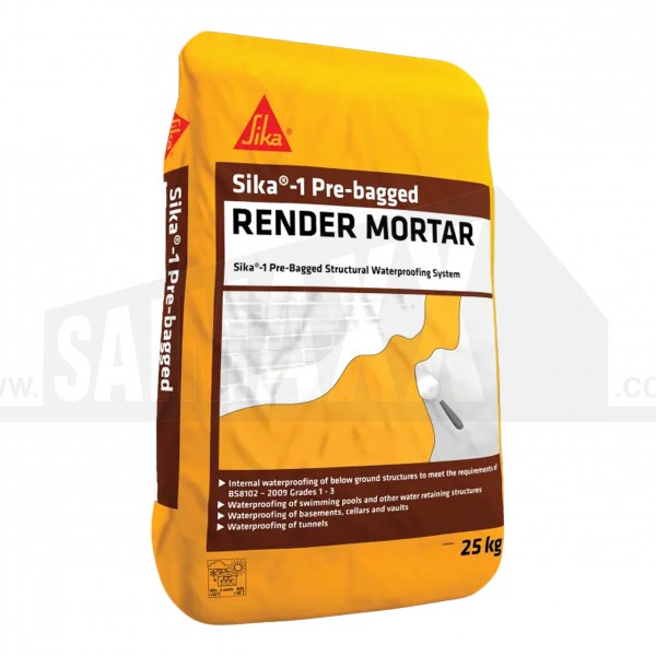 Sika-1 Pre-Bagged Waterproofing Render Mortar 25Kg