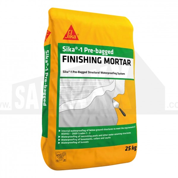 Sika-1 Pre-Bagged Waterproofing Finishing Mortar 25Kg