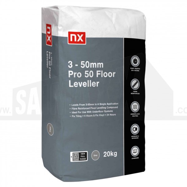NX 3-50mm Fibre-Reinforced Floor Levelling Compound 20kg