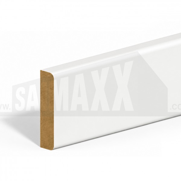 18 x 94mm (4.2m) Bullnose Skirting /Architrave White Primed MDF Per Piece