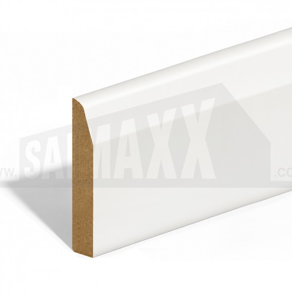 18 x 119mm (4.2m) Bullnose & Chamfered Skirting DUAL SIDED White Primed MDF