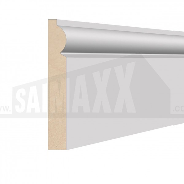 18 x 144mm (4.2m) Torus Skirting White Primed MDF Per Piece
