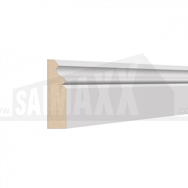18 x 68mm (4.2m) Ogee Architrave White Primed MDF Per Piece