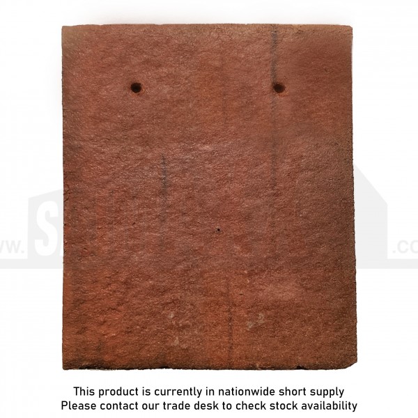 Marley Plain Eaves Half Concrete Roof Tile 8x6.5" Old English Red (Smooth)