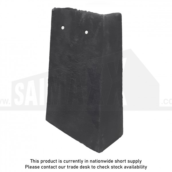 Marley Plain Concrete Roof Tile 90deg Angle LEFT Hand Smooth Grey