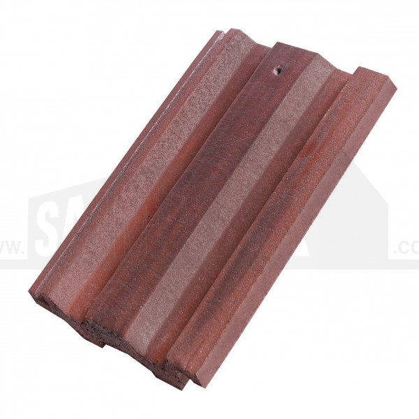 Marley Ludlow Plus Concrete Roof Tile 387x229mm Smooth OLD ENGLISH Dark Red