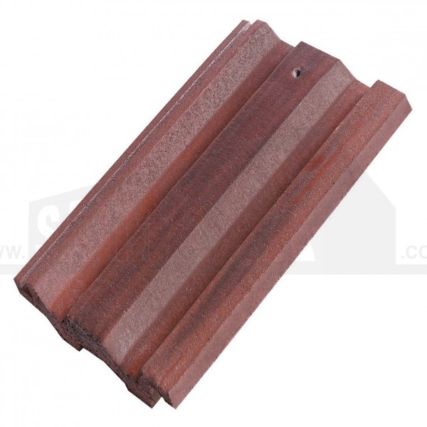 Marley Ludlow Plus Concrete Roof Tile 387x229mm Smooth OLD ENGLISH Dark Red