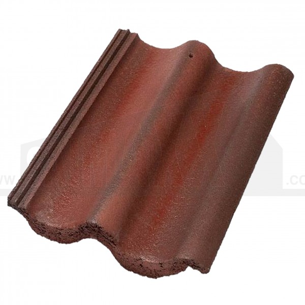 Marley Mendip 12.5 Degree Low Pitch Roof Tile Smooth Old English Dark Red