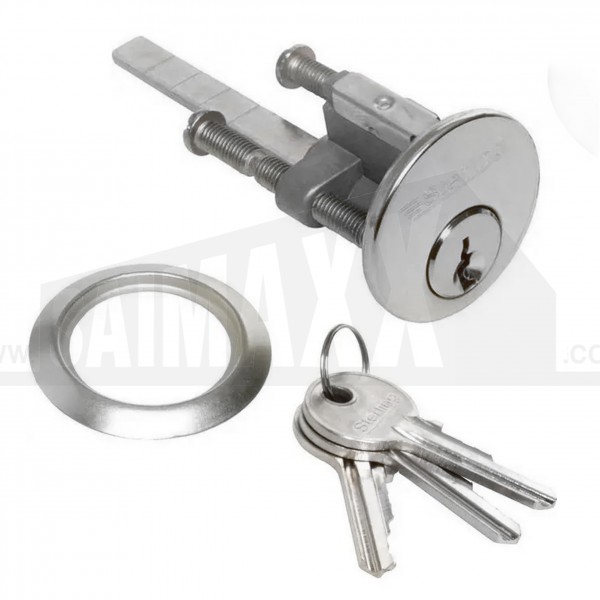 Sterling Replacement Nightlatch 5-Pin Rim Cylinder with 3 Keys Chrome