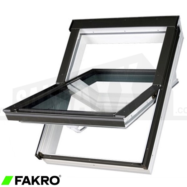 Fakro Roof Window PTP-V P2 Double Glazed Manual Centre Pivot White PVC