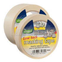 Rhino Low Tack Masking Tape 50m Roll