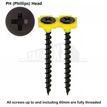 Collated Coarse Threaded Drywall Screws Black