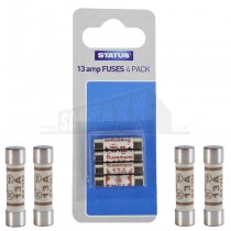 Status Household Plugtop Fuses 4pc Carded 13amp Only