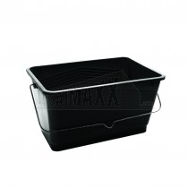Black Rectangular Plastic Paint Scuttle Bucket 15Litre