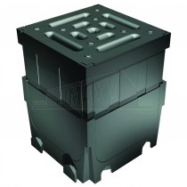 Manthorpe Smart Drain SLOTTED  Domestic Drain Channel JUNCTION Black Plastic