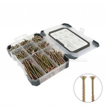 Timco Solo Mixed Woodscrews (in Small) Tray 355pcs
