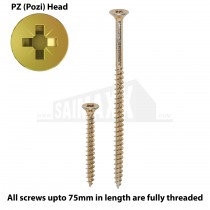 Timco Solo Woodscrews Zinc & Yellow Passivated