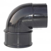 Round 68mm Downpipe 92.5 degree Offset Bend Black