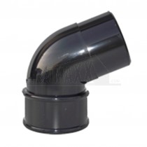Round 68mm Downpipe 112.5 degree Offset Bend Black