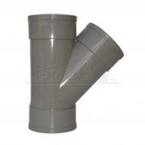 110mm Solvent Grey 'Y' Junction 135 degree Triple Socket