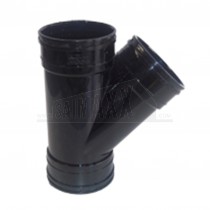 110mm Solvent Black 'Y' Junction 135 degree Triple Socket
