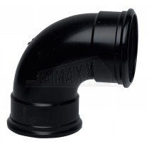 110mm Pushfit Black 90 Bend Double Socket