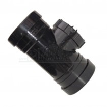 110mm Pushfit Black Access Pipe Double Socket