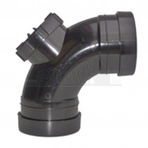 110mm Pushfit Black Access Bend 92.5 deg DOUBLE Socket