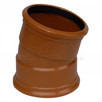 Pipelife Underground 160mm 15 Deg Bend Double Socket