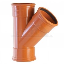 Pipelife Underground 160mm Y - Junction 45 Deg Triple Socket