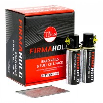 Firmahold Galvanised STRAIGHT Brad Nails 16g 38mm 2000pc & 2 Fuel Cells