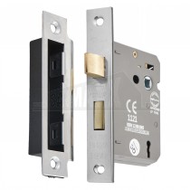 Eclipse 75mm (3") 3 Lever Reversible Keyed Sashlock NP Chromed Finish