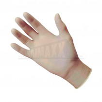 Clear Powdered LATEX Disposable Gloves LARGE 100pc Box