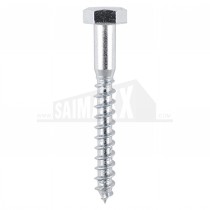 M10 x 60mm Hexagon Head Coach Screws 10pcs