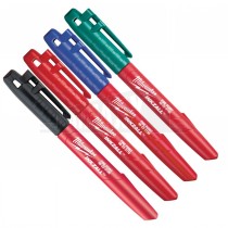 Milwaukee Inkzall™ Fine Point Markers 4pc MIXED COLOURS Pack