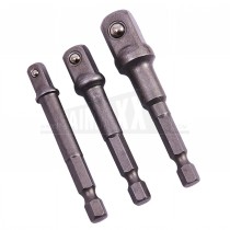 Amtech 3pc Socket Driver Set (1/4" 3/8" & 1/2") 1/4" Hex Drive