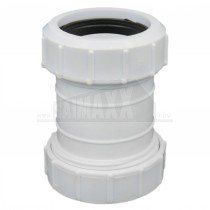 Compression Waste White Straight Coupling
