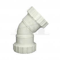 Compression Waste White 32mm 1.25" 135 (45) degree Bend